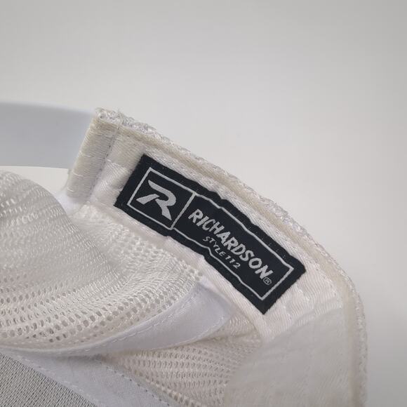 Sunset Palm Tree Patch Snapback Mesh Back Trucker Hat Blue One Size - Picture 9 of 10